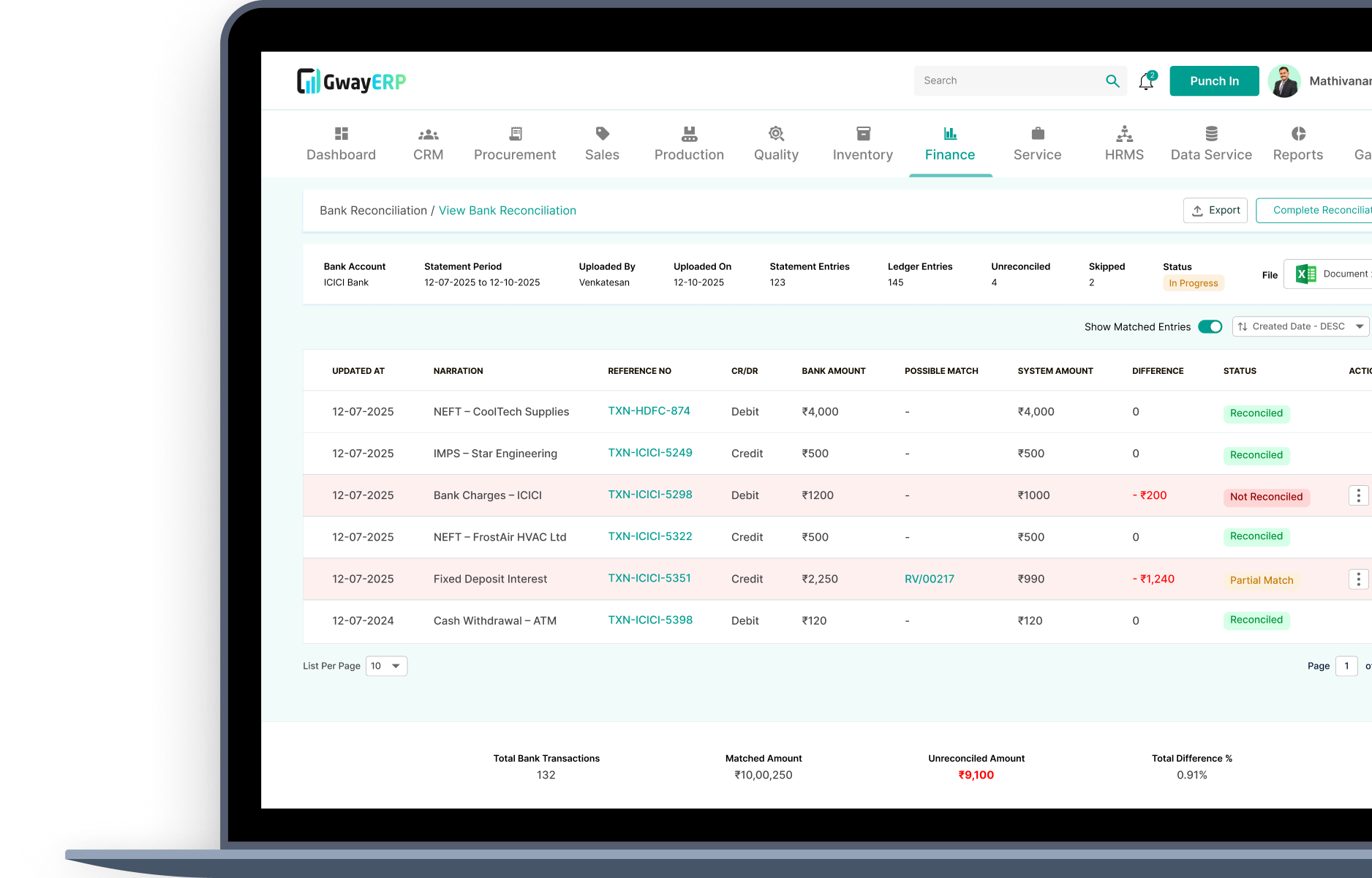 Bank Accounts & Reconciliation