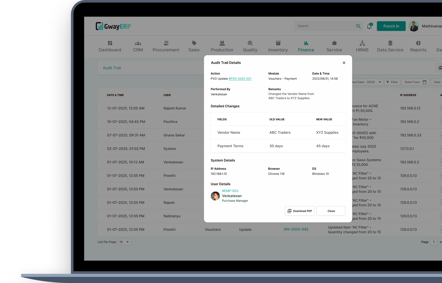 Audit Trail & Financial Transparency