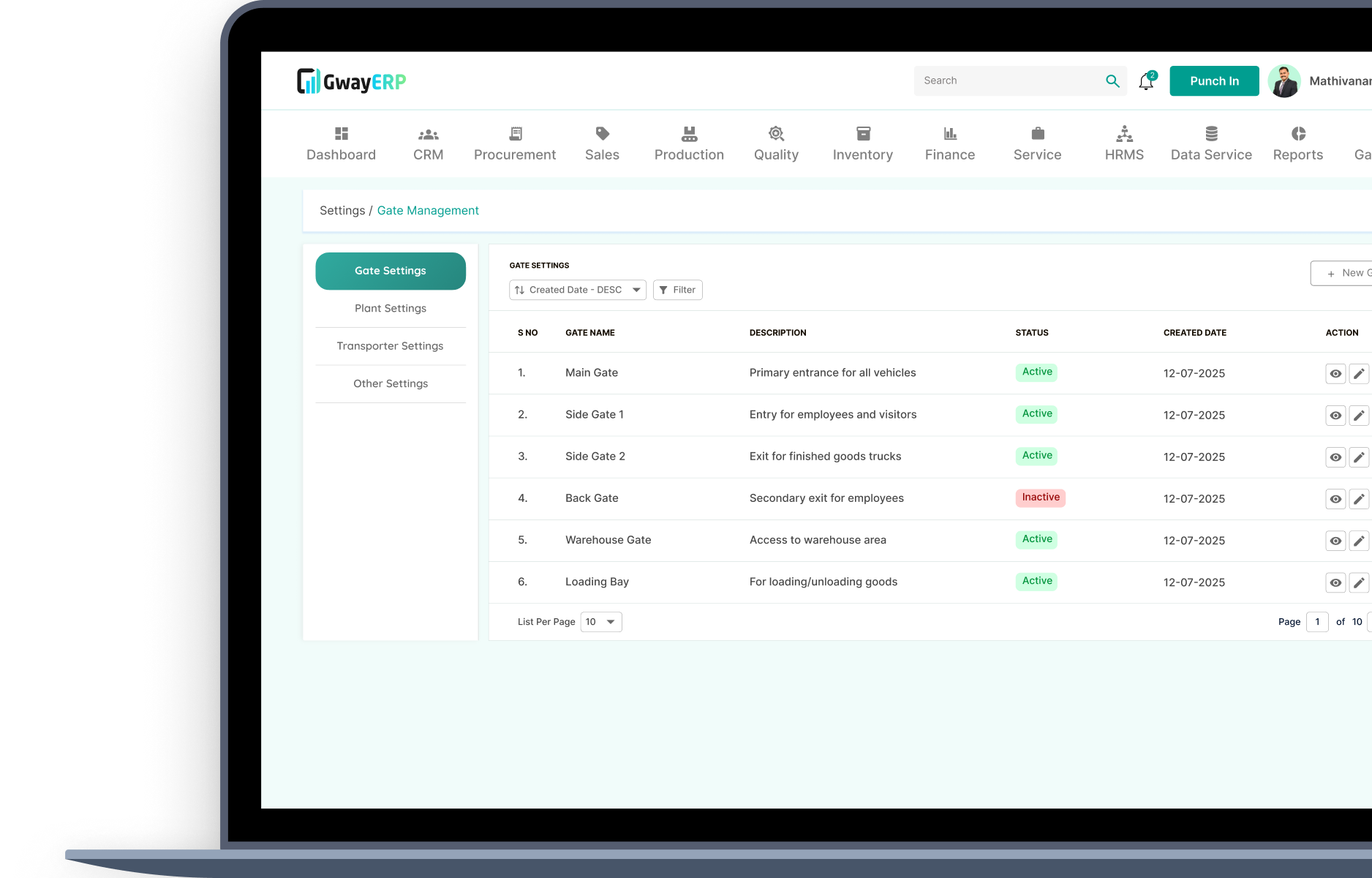 Gate & Master Configuration
