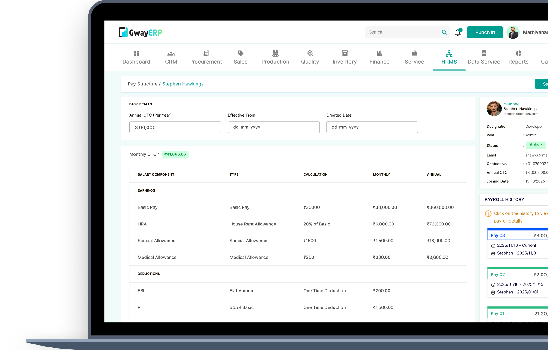 Payroll & Pay Structure Management