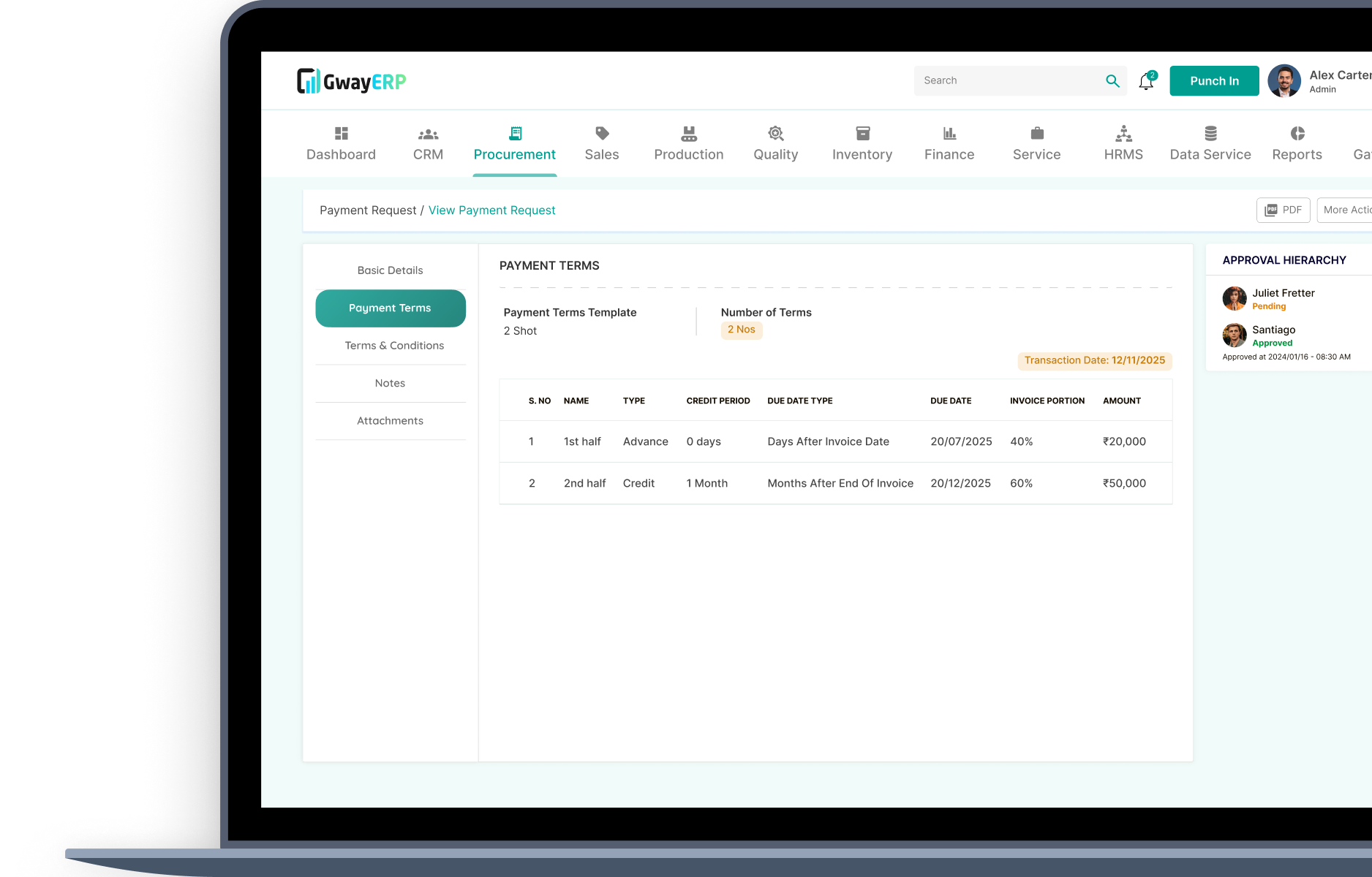 Vendor Payment & Advance Requests
