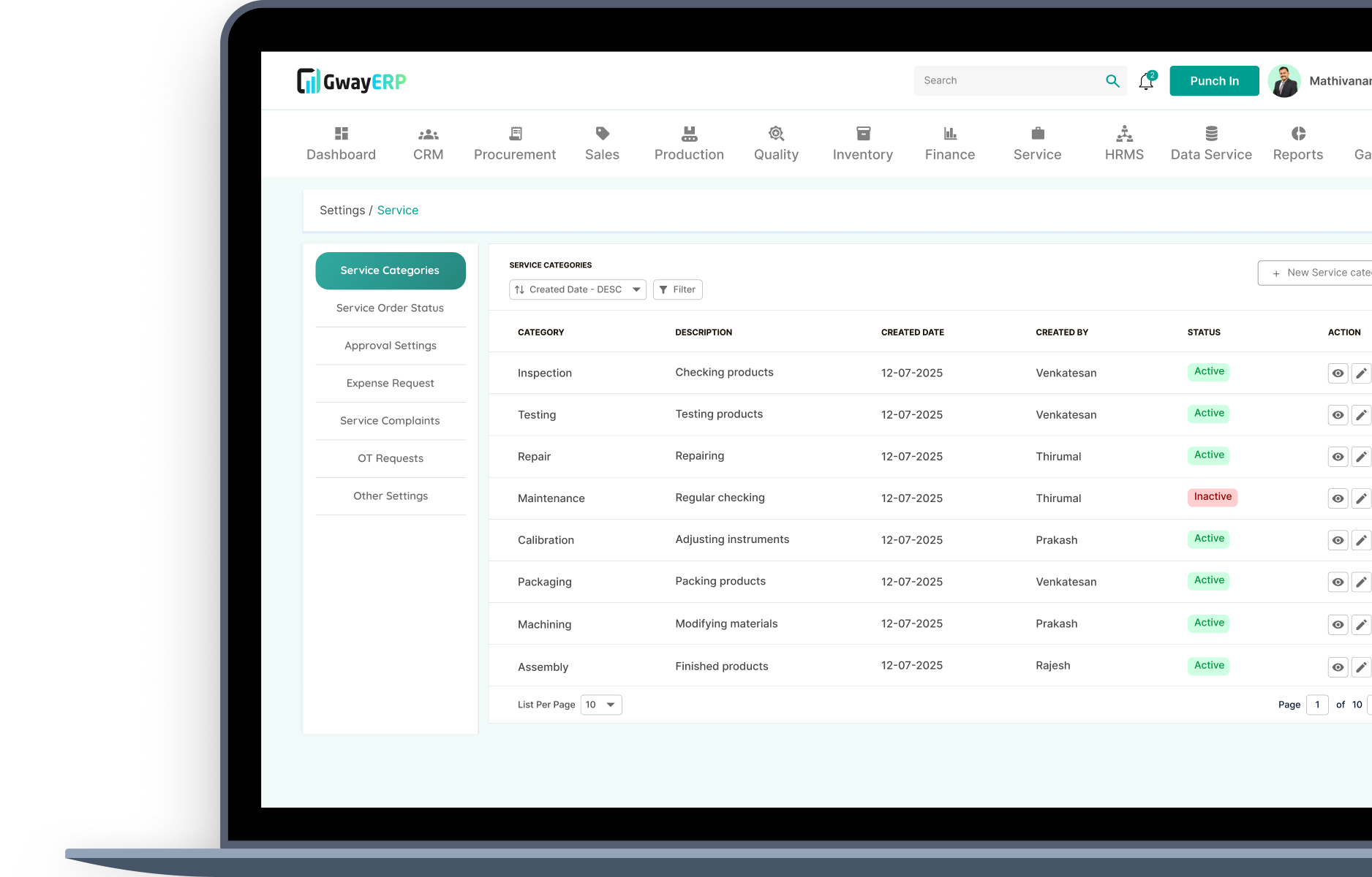 Service Contract & Schedules