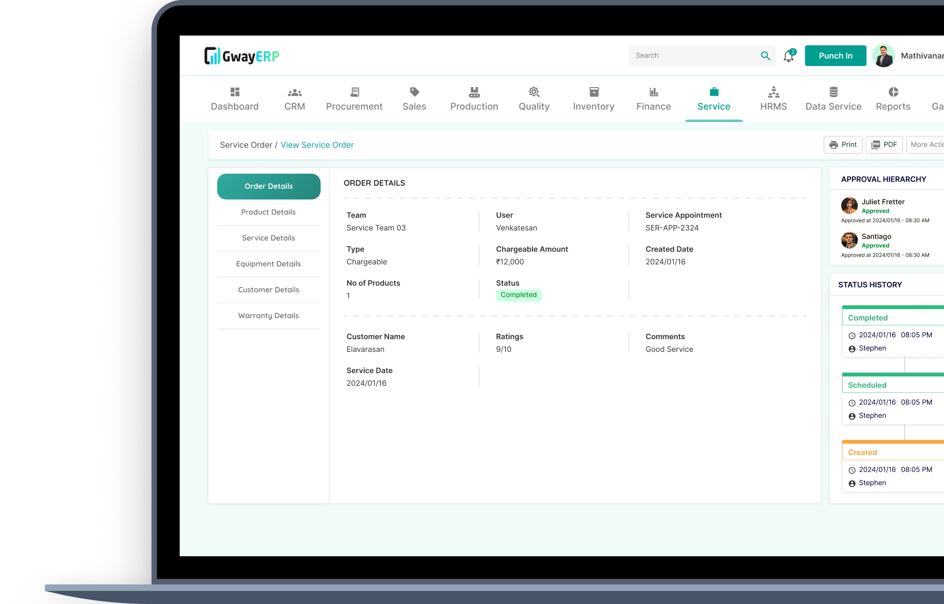 Service Orders & Execution Tracking